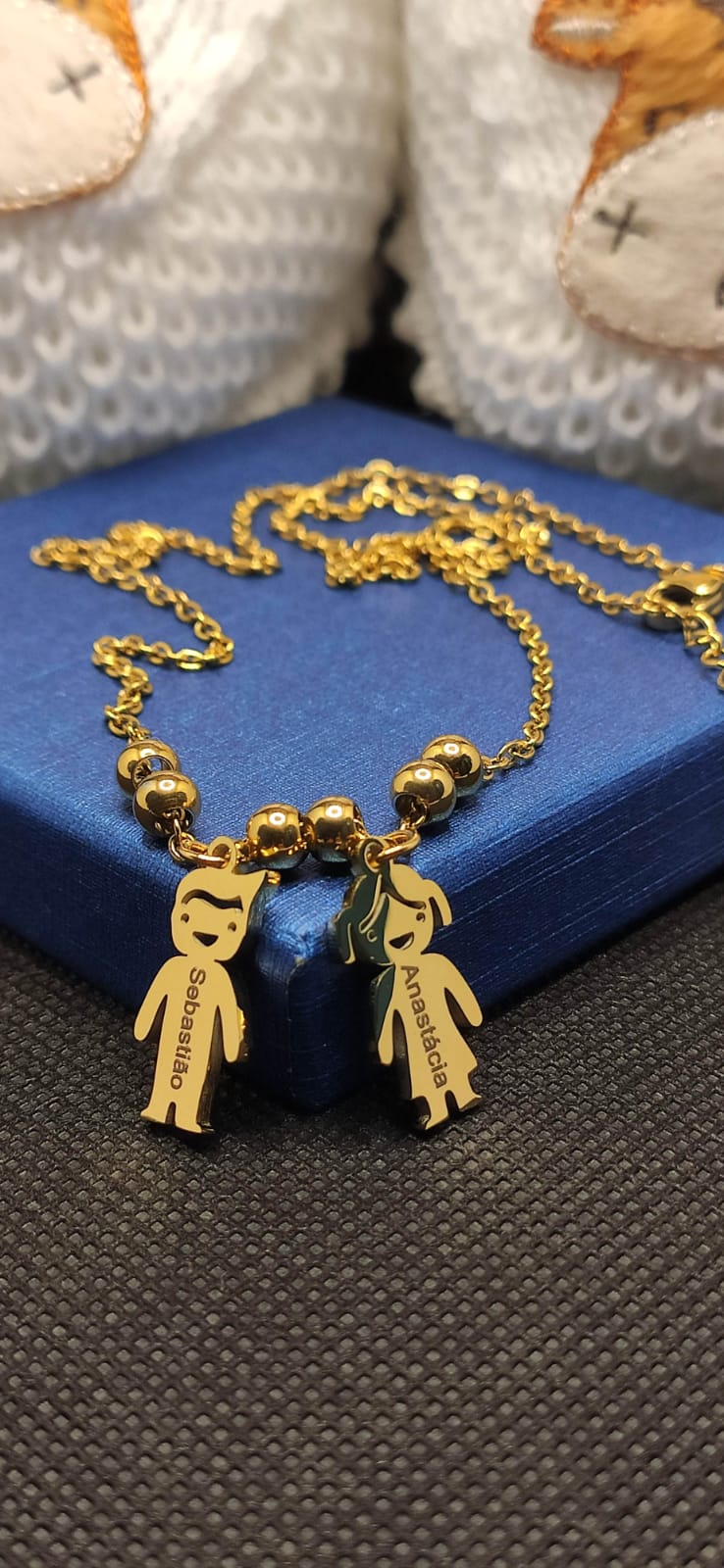 Colar de Mãe com filhos e nomes Personalizados